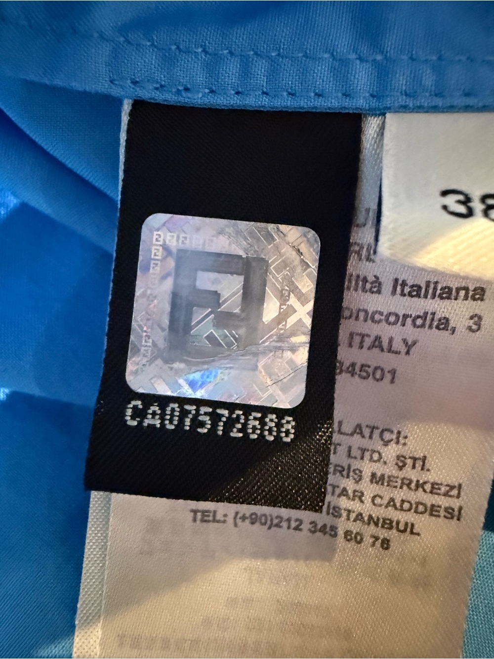 Authentic Fendi Light Blue Drawstring Skirt with Pocket - Picture 12 of 15